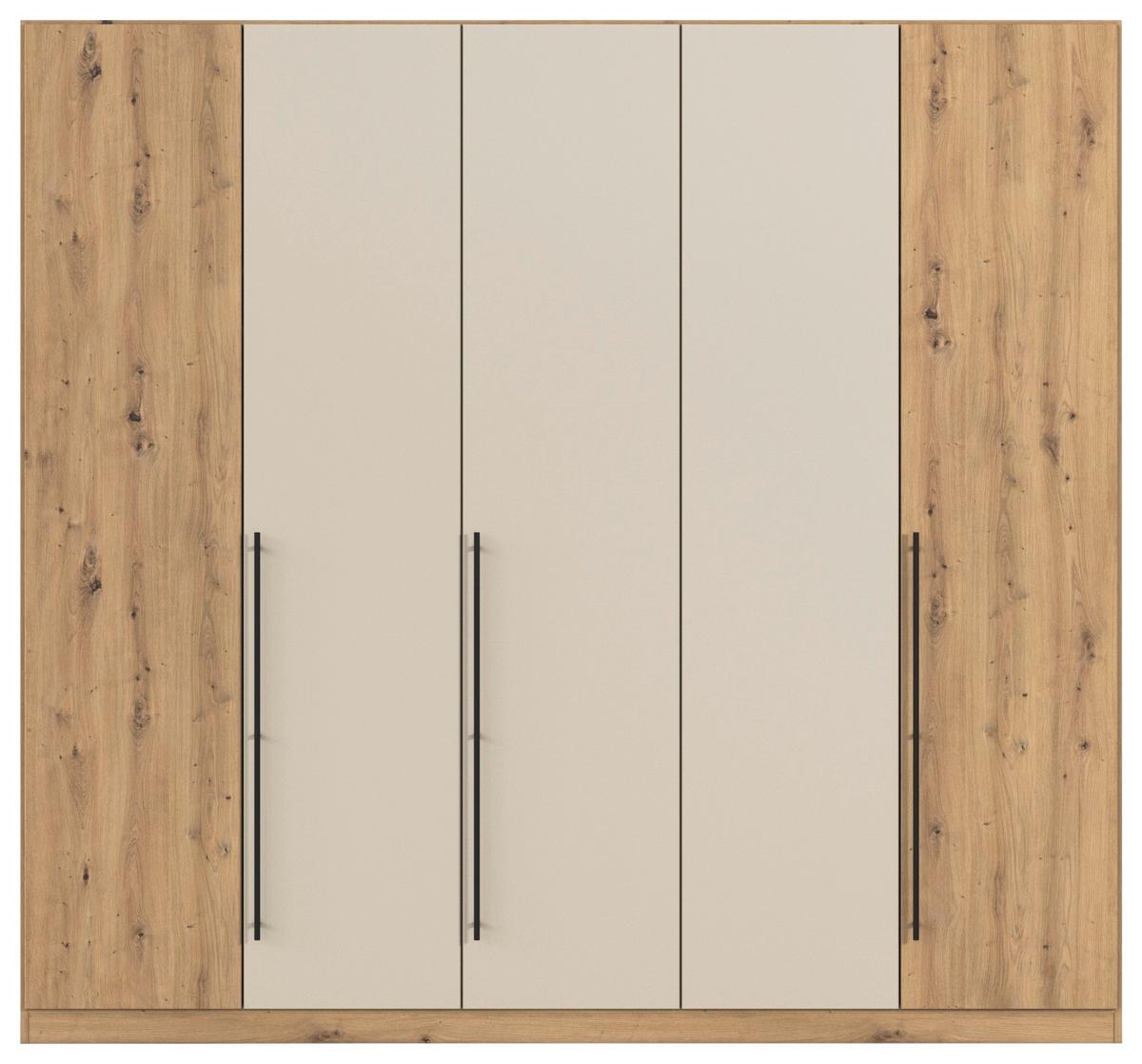 Kleiderschrank Safari B: 226 cm - Champagner/Eiche Artisan, KONVENTIONELL, Holzwerkstoff (226/229/54cm)