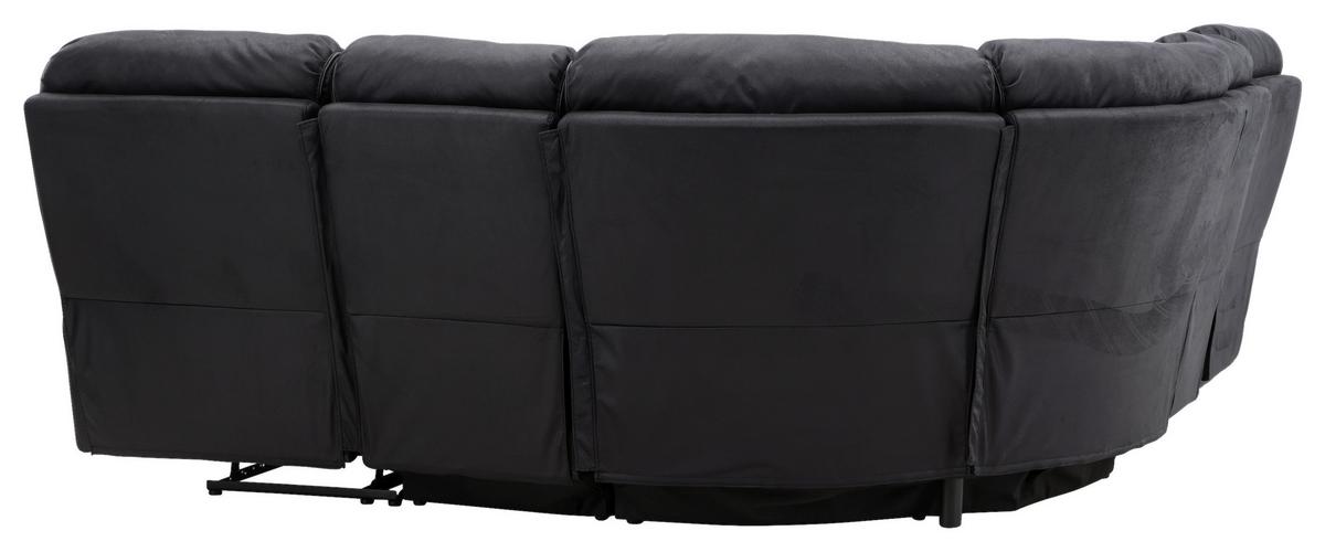 Ecksofa Saranda - Schwarz, Design, Textil (338/338cm) - Livetastic