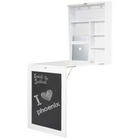 Schreibtisch B 75,5cm H 149cm York Weiß - Weiß, KONVENTIONELL, Holzwerkstoff (75,5/149/60cm) - MID.YOU