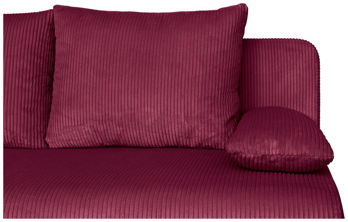 Schlafsofa Bora Rot B: 193 cm - Chromfarben/Rot, Design, Holzwerkstoff/Textil (193/86/85cm) - P & B