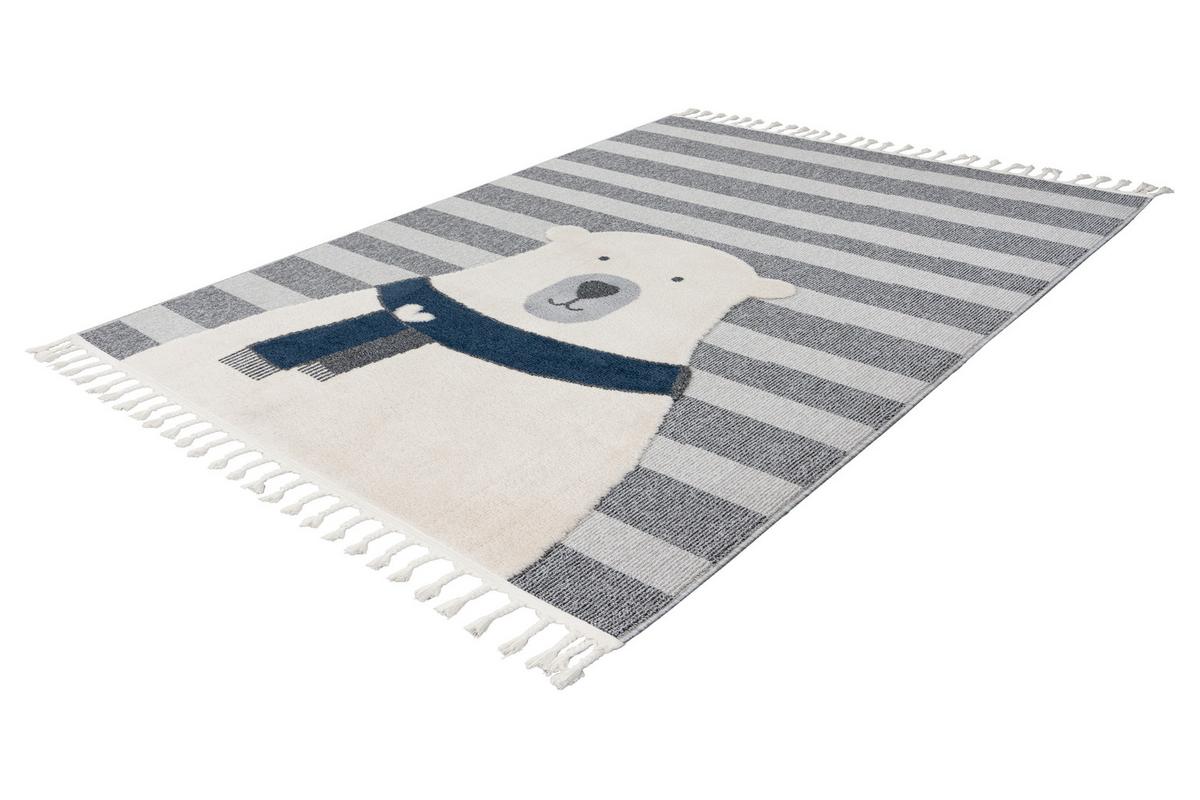 Flachwebteppich My Fano 398 Bear 160x230 - Multicolor/Grau, Basics, Textil (160/230cm) - Obsession