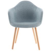 Armlehnstuhl-set Winston 325 Blau - Blau, Design, Holz/Kunststoff (62/80.5/64cm) - Kayoom