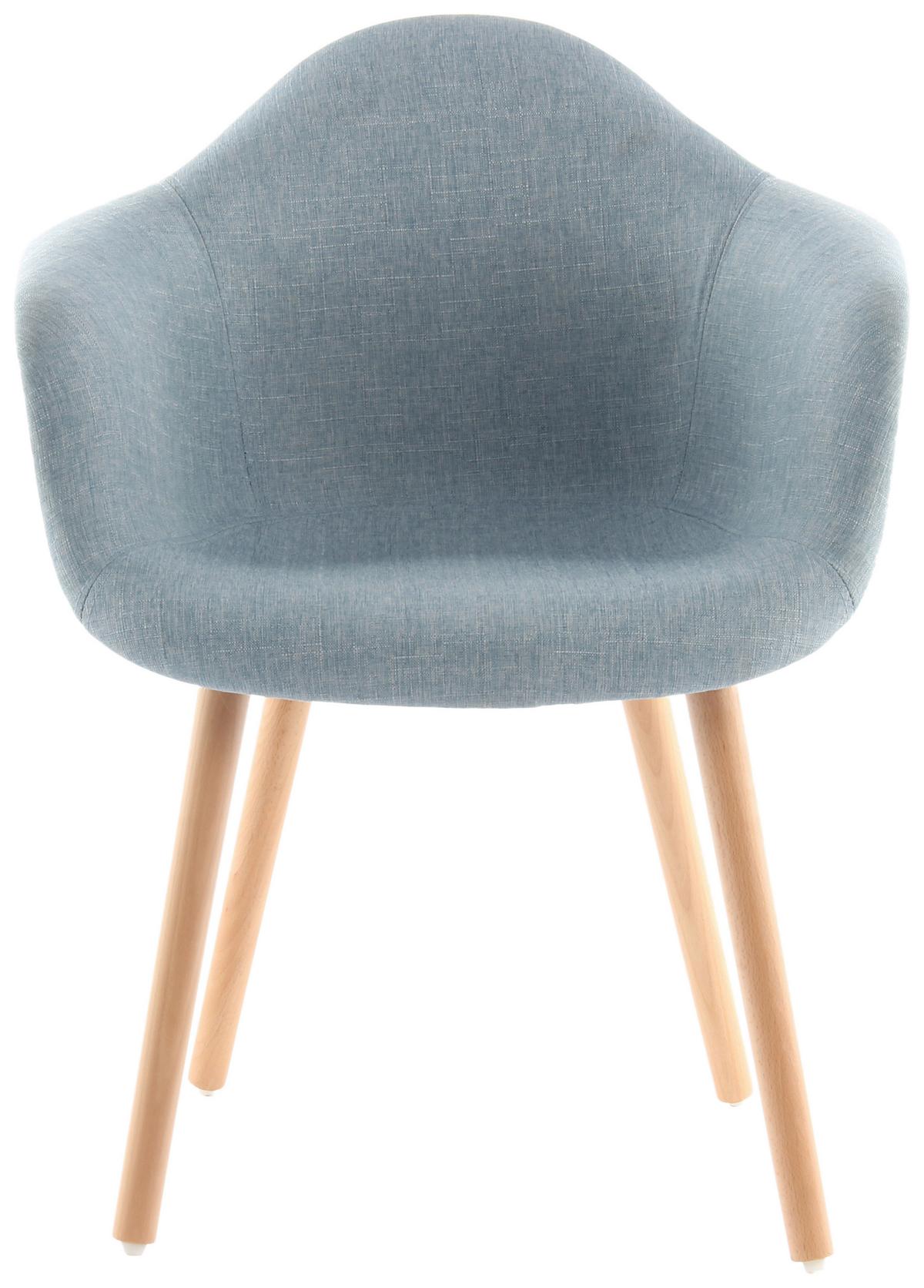 Armlehnstuhl-set Winston 325 Blau - Blau, Design, Holz/Kunststoff (62/80.5/64cm) - Kayoom