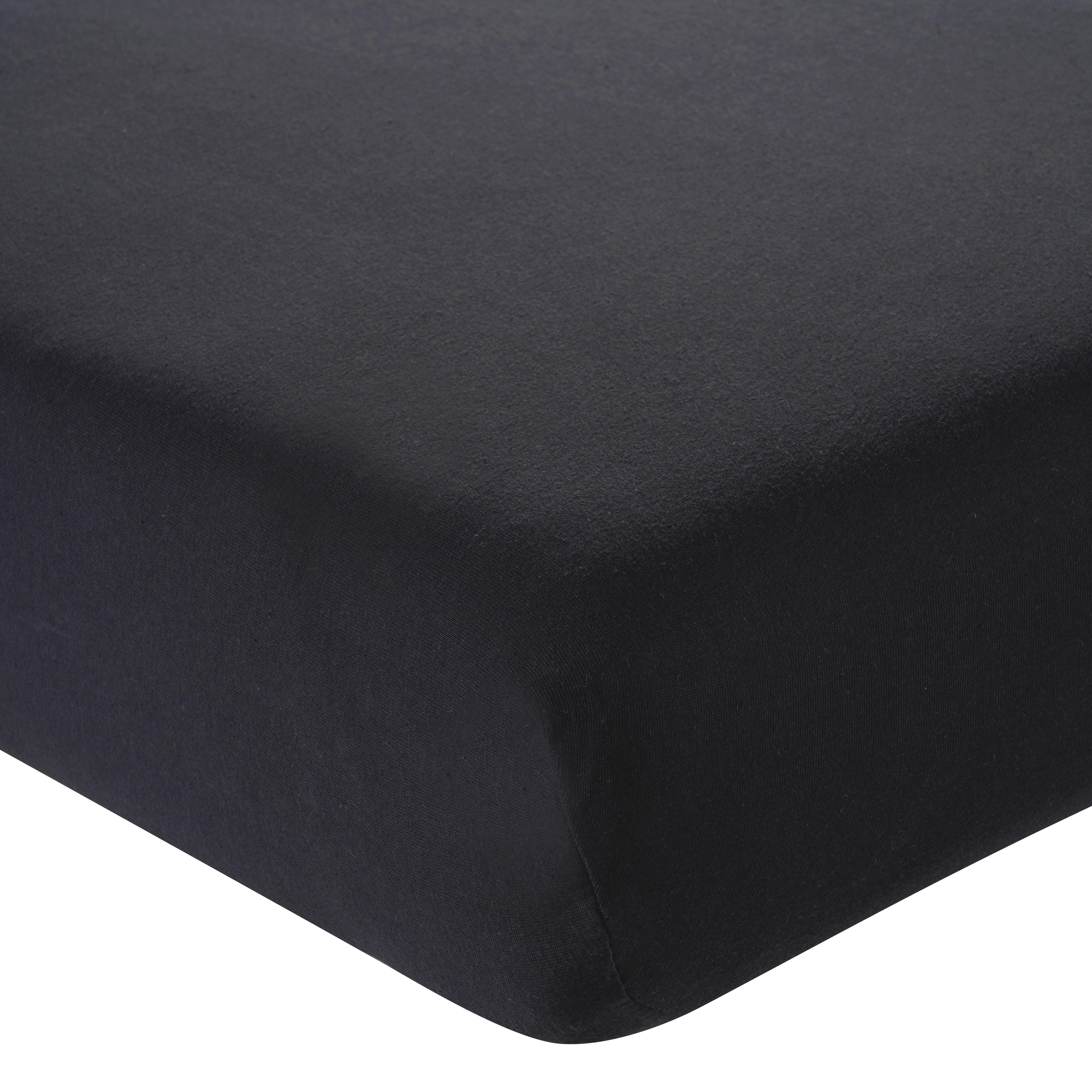 Napínacia plachta Basic, 140-160/200/28cm - čierna, Modern, textil (140/200cm) - Modern Living