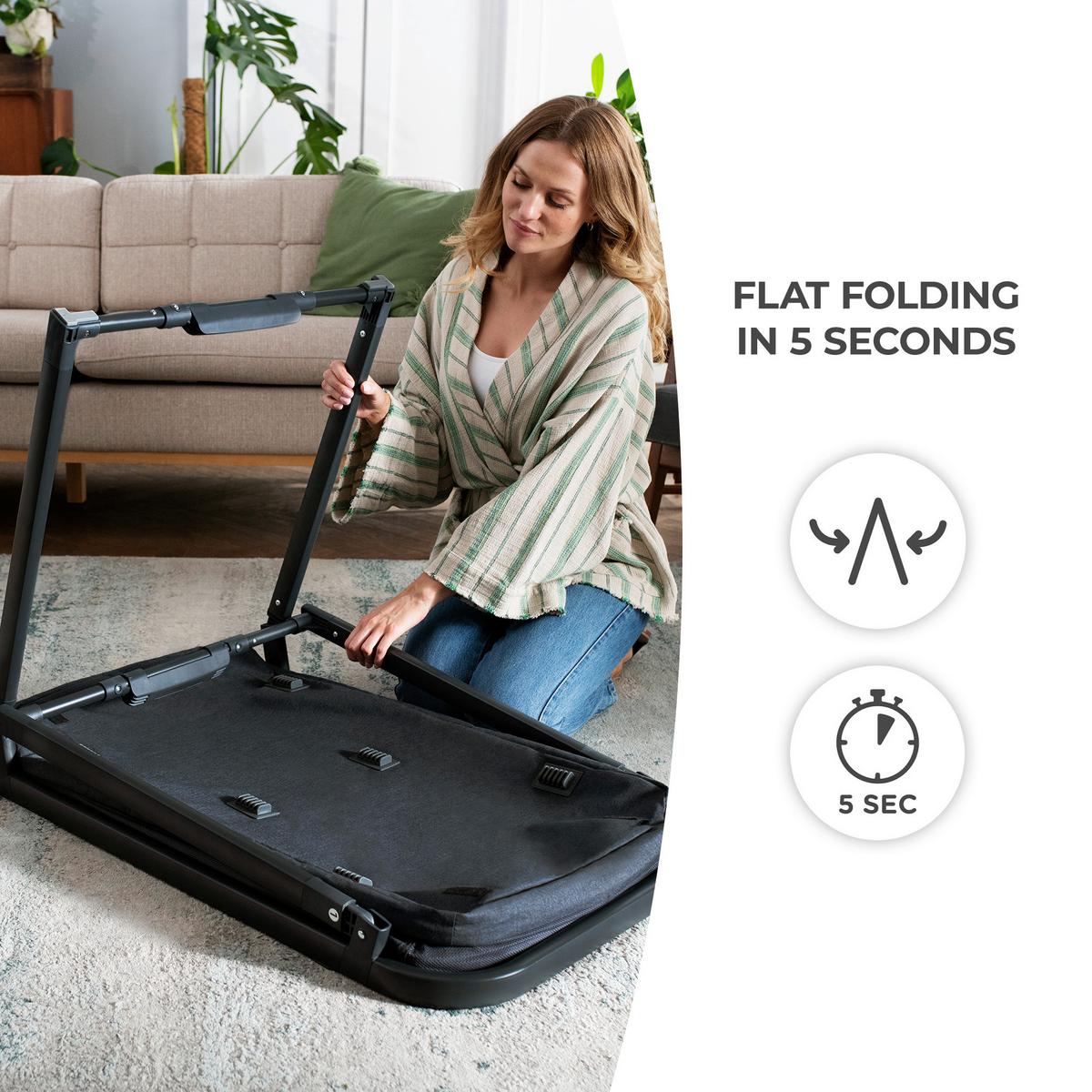 Reisebett Sofi Farbig, Lf: 50x90cm - Naturfarben/Weiß, Basics, Kunststoff/Textil (50/90cm) - Kinderkraft