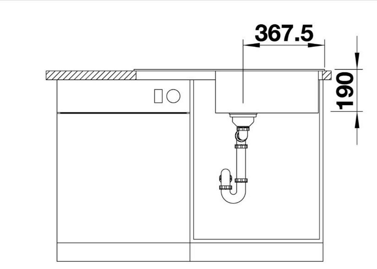 Granitový drez Blanco LEGRA XL 6 S - antracitová, Modern, kameň (86/50/19cm) - Blanco