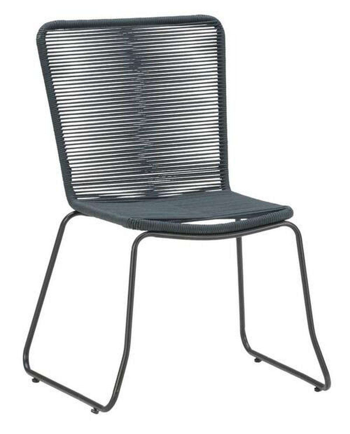 Gartenstuhl Trendy Aus Metall Und Kunststoff - Anthrazit, MODERN, Kunststoff/Metall (58/88/62cm) - Beldano
