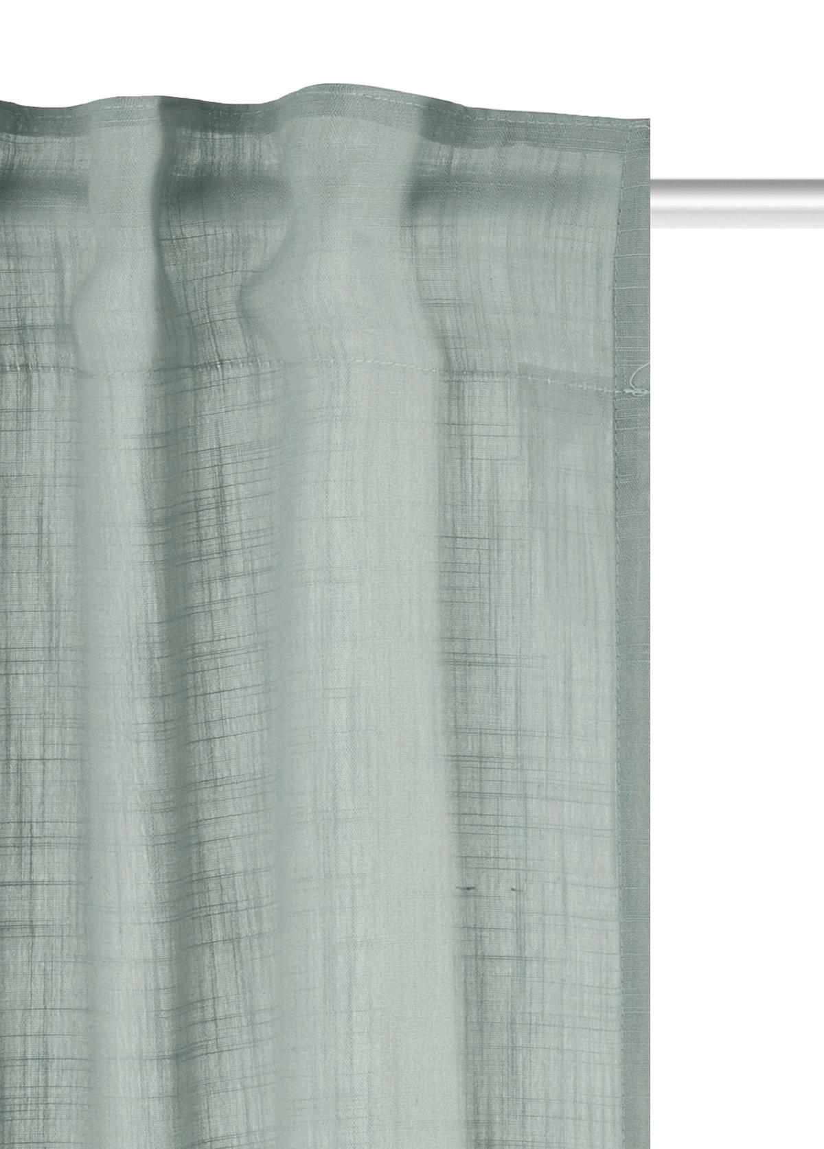 FERTIGVORHANG SOFTY 2ER SET - Salbeigrün, Basics, Textil (140/160cm)