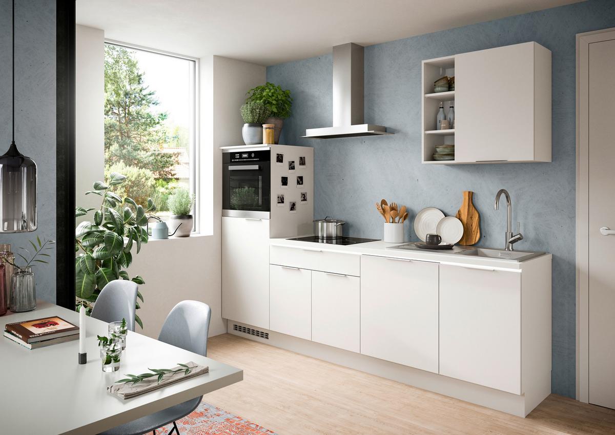 Küchenleerblock Charly - Weiß, MODERN, Holzwerkstoff (260cm) - MID.YOU