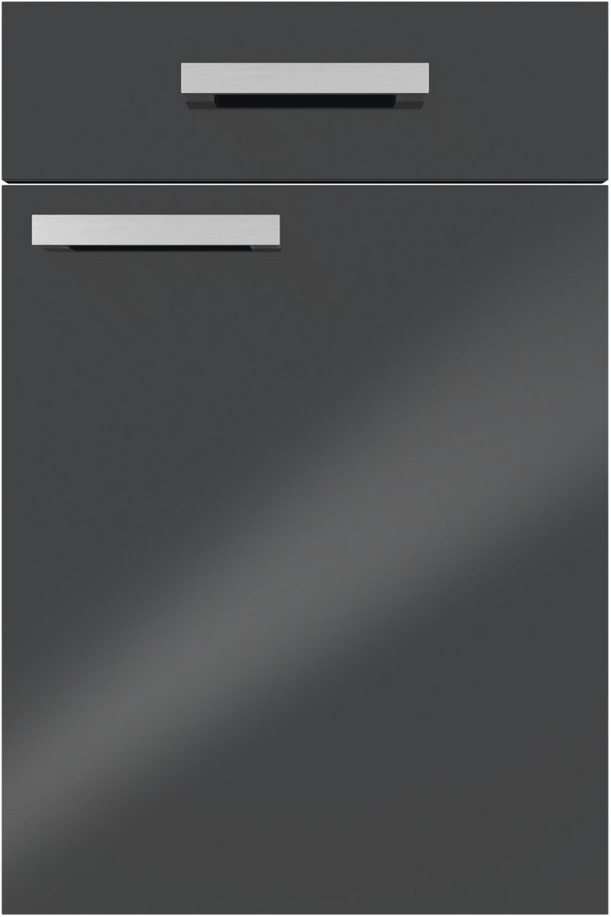 U-küche Ip4050 Schwarz/ Grafit 255x294x298 Cm Ohne Geräte - MODERN, Holzwerkstoff (255/294/298cm)