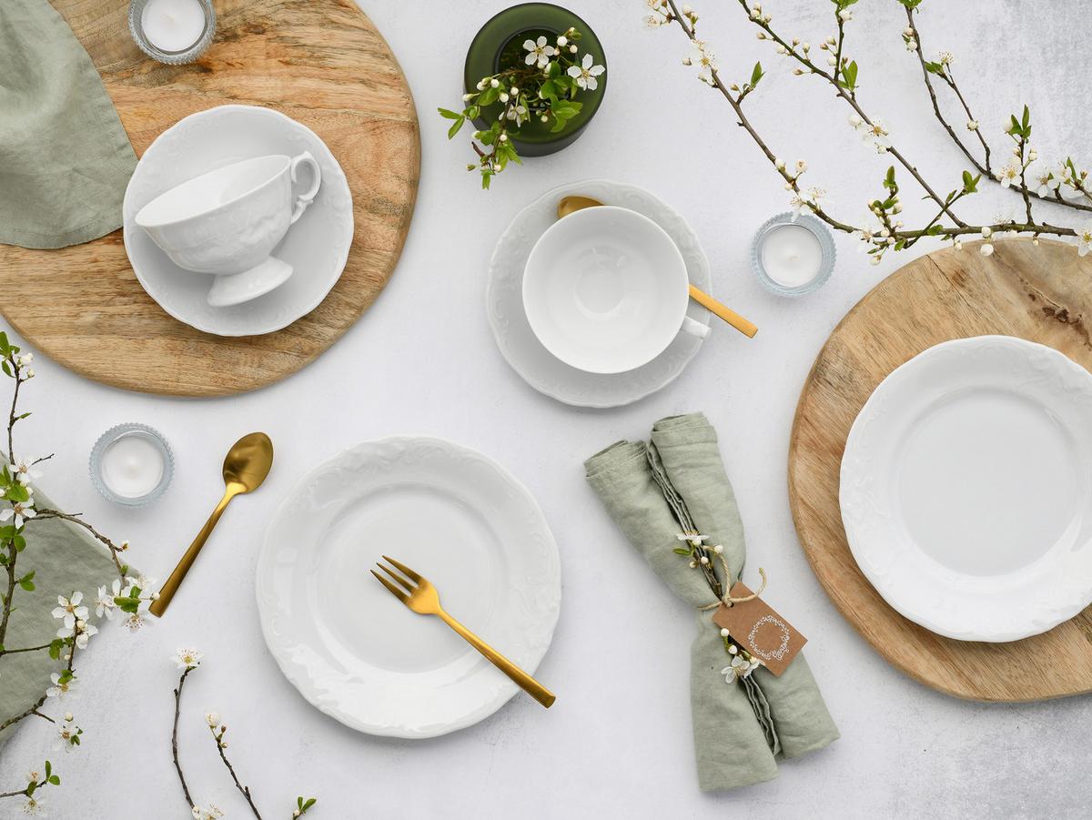 Kaffeeservice Frederike Weiss Porzellan, 6 Pers., 18-teilig - Weiß, Basics, Keramik - Creatable