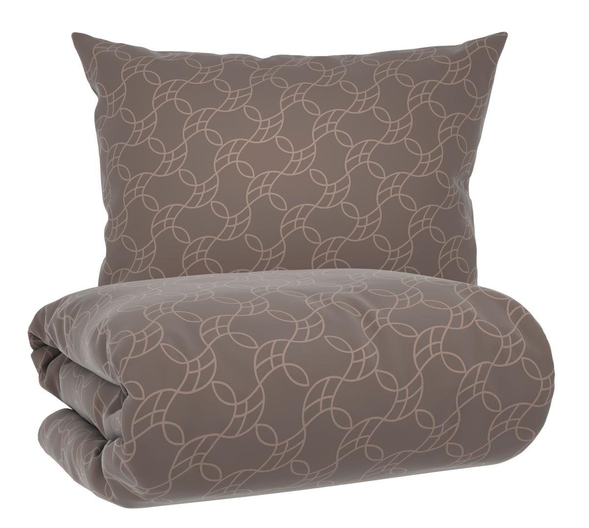 POVLEČENÍ ARC - šedohnědá, Romantický / Rustikální, textil (140/200cm) - Mömax