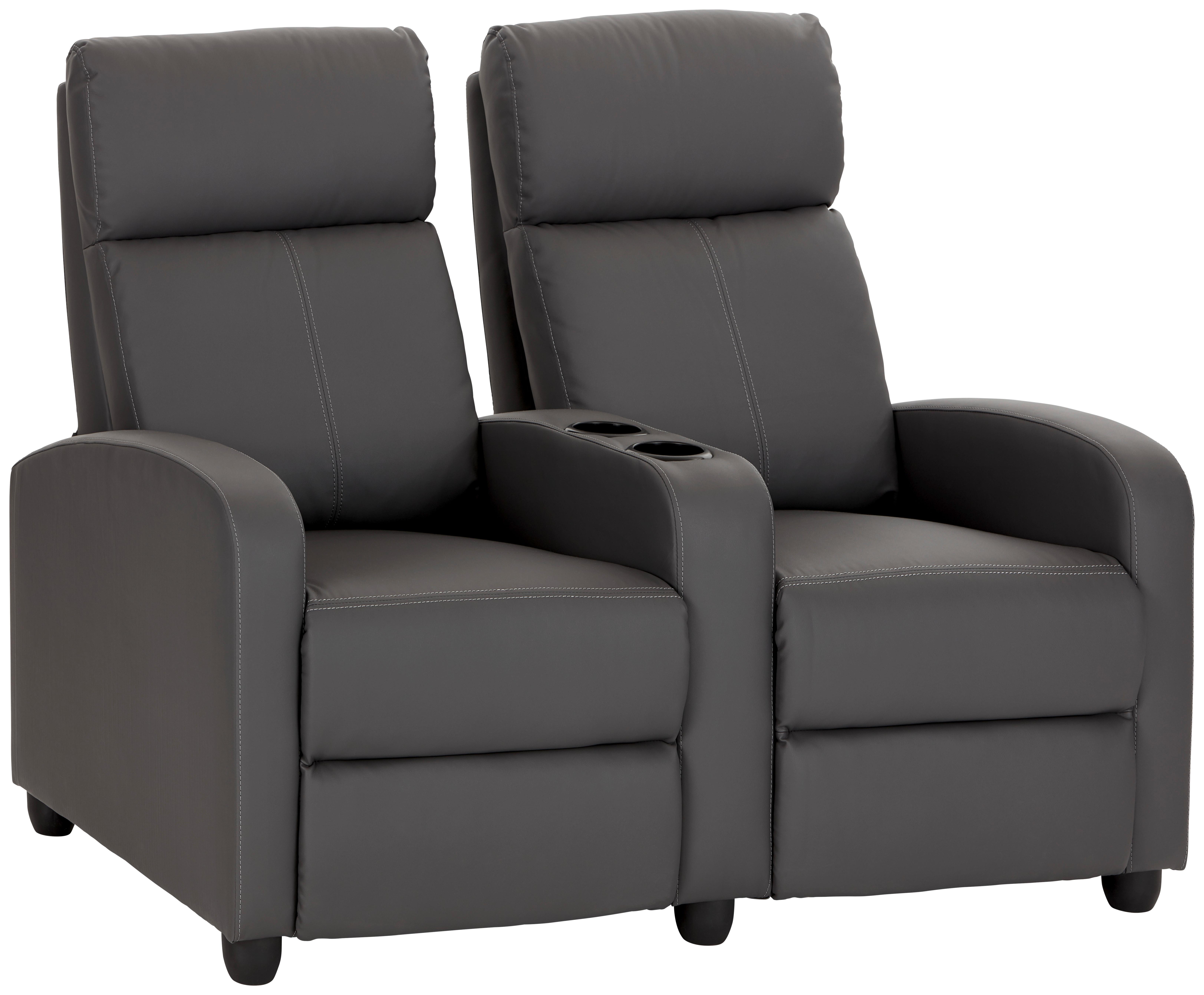 Házimozi Kanapé Movie - Szürke, konvencionális, Textil (128/100/87cm) - Ondega