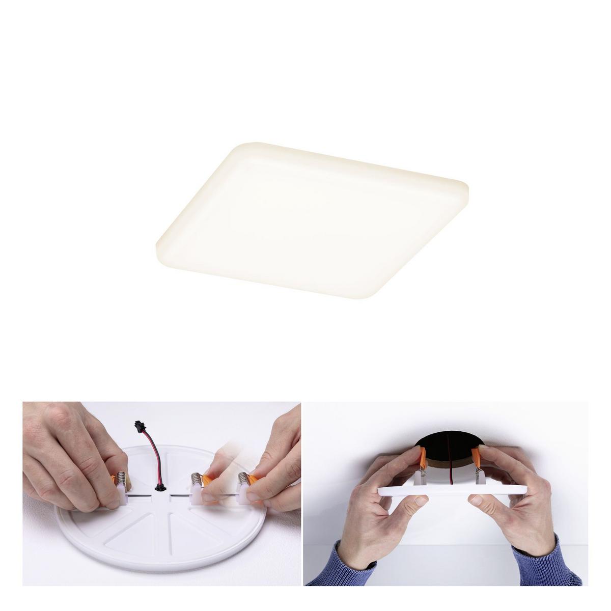 LED-Paneel L: 12,5 cm 92394 - Weiß, Basics, Kunststoff (12,5/12,5/1cm) - Paulmann