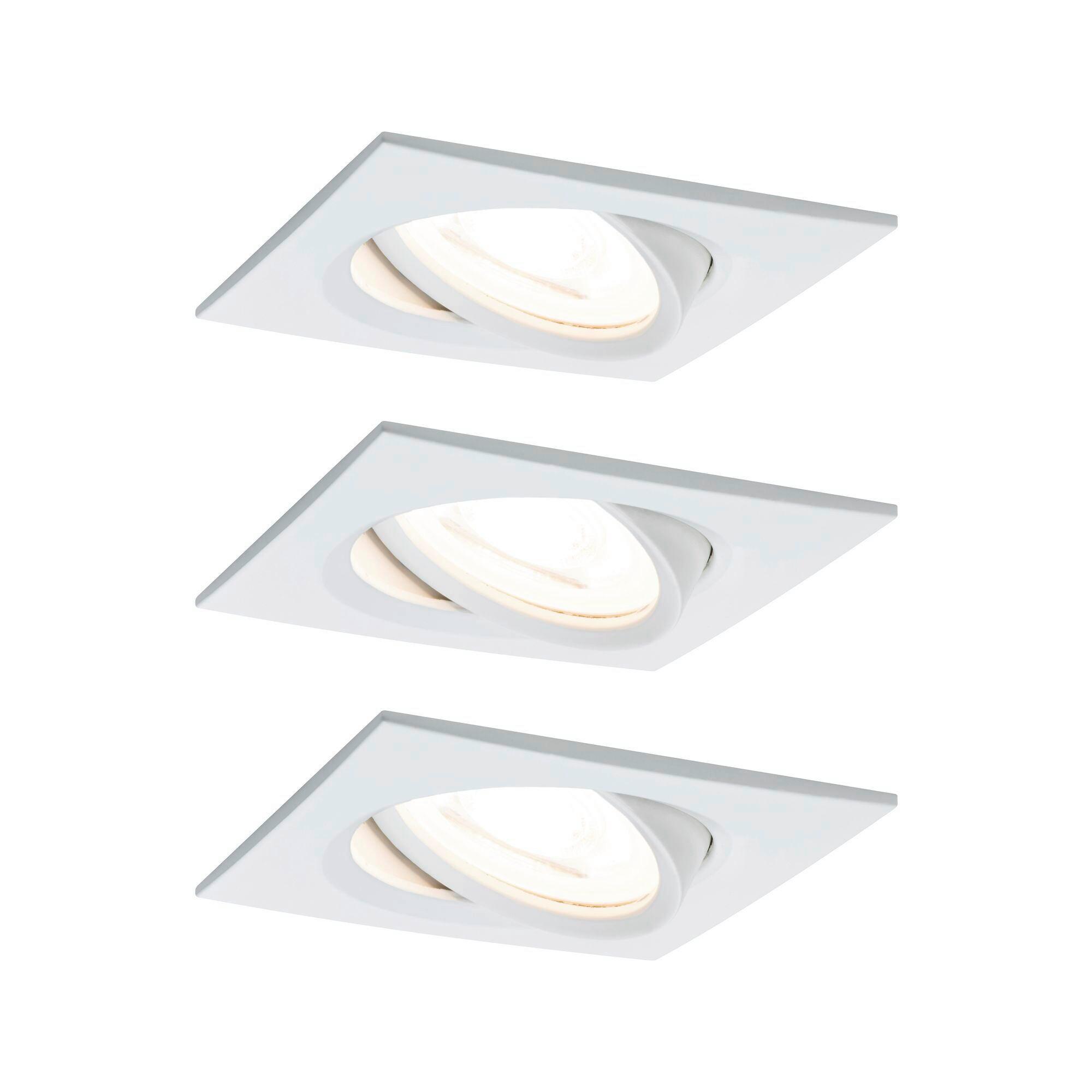 Deckenleuchte 3er-Set B: 8,4 cm 1-Flammig, quadratisch - Basics (8,4cm) - Paulmann