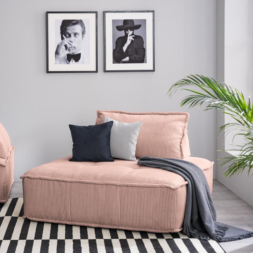 Sitzkissen Cordy, Flieder B: 128 Cm - Weiß, MODERN, Textil (128/40/128cm) - Trendmanufaktur