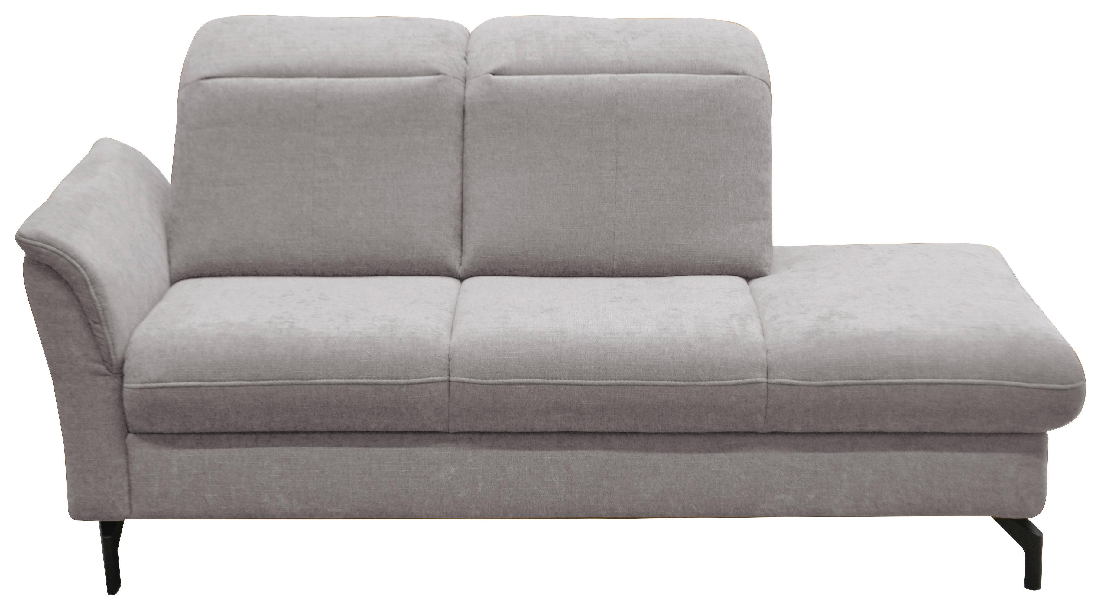 Leňoška ROMERO, levá, světle šedá - černá/světle šedá, Moderní, kov/textil (103/188cm)