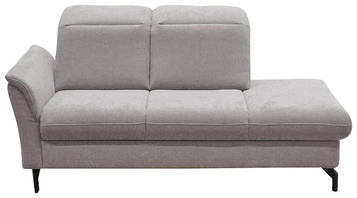 Leňoška ROMERO, levá, světle šedá - černá/světle šedá, Moderní, kov/textil (103/188cm)