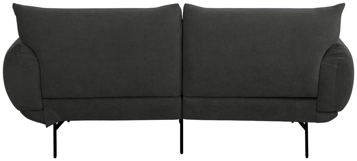 Sofa Honey - Anthrazit/Schwarz, Trend, Textil (185/77/83cm) - P & B