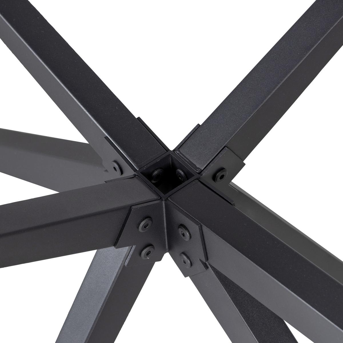 TISCHGESTELL Tablo Schwarz B: 170cm - Schwarz, MODERN, Metall (170/72/80cm) - Livetastic