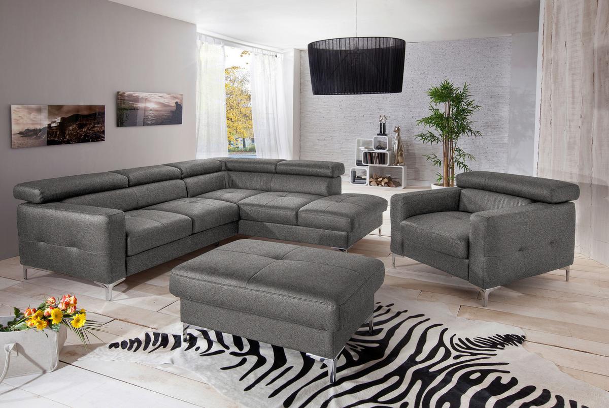 Polstersessel Sammy Braun/grau - Chromfarben/Braun, Design, Textil (99/78-92/106cm) - Livetastic