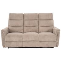 3-Sitzer-Sofa Xeno Hellbraun B: 184 cm - Hellbraun/Schwarz, Design, Textil/Metall (184/108/89cm) - Livetastic