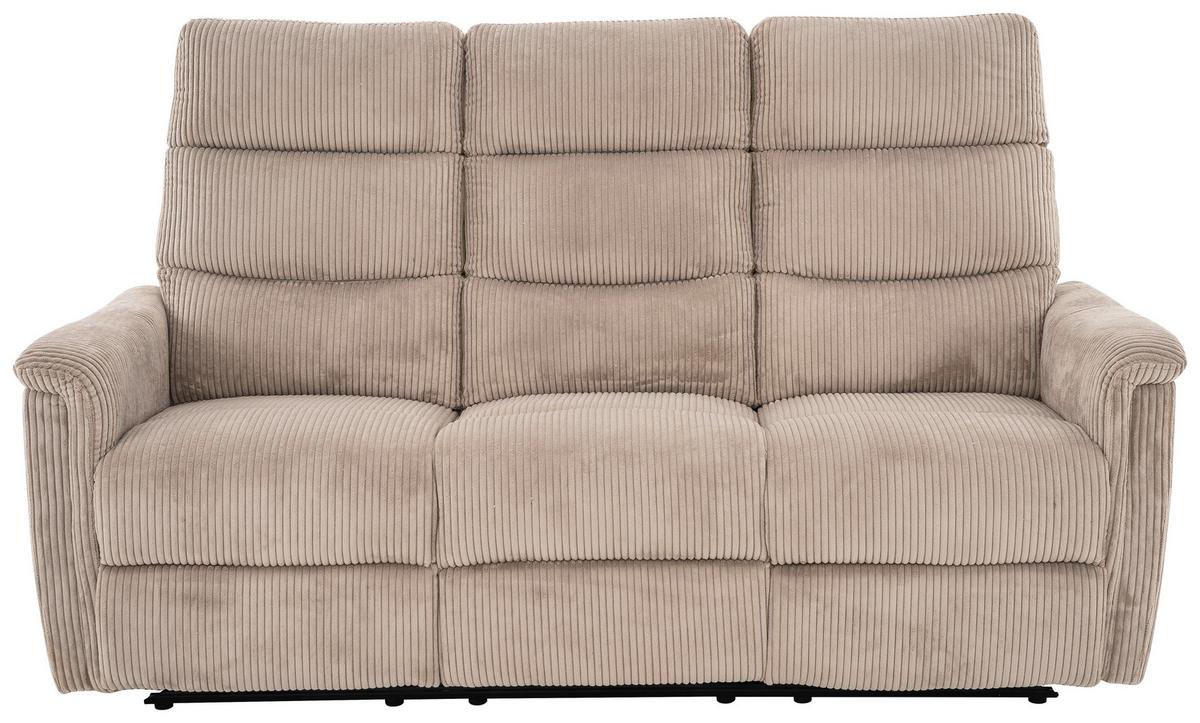 3-Sitzer-Sofa Xeno Hellbraun B: 184 cm - Hellbraun/Schwarz, Design, Textil/Metall (184/108/89cm) - Livetastic