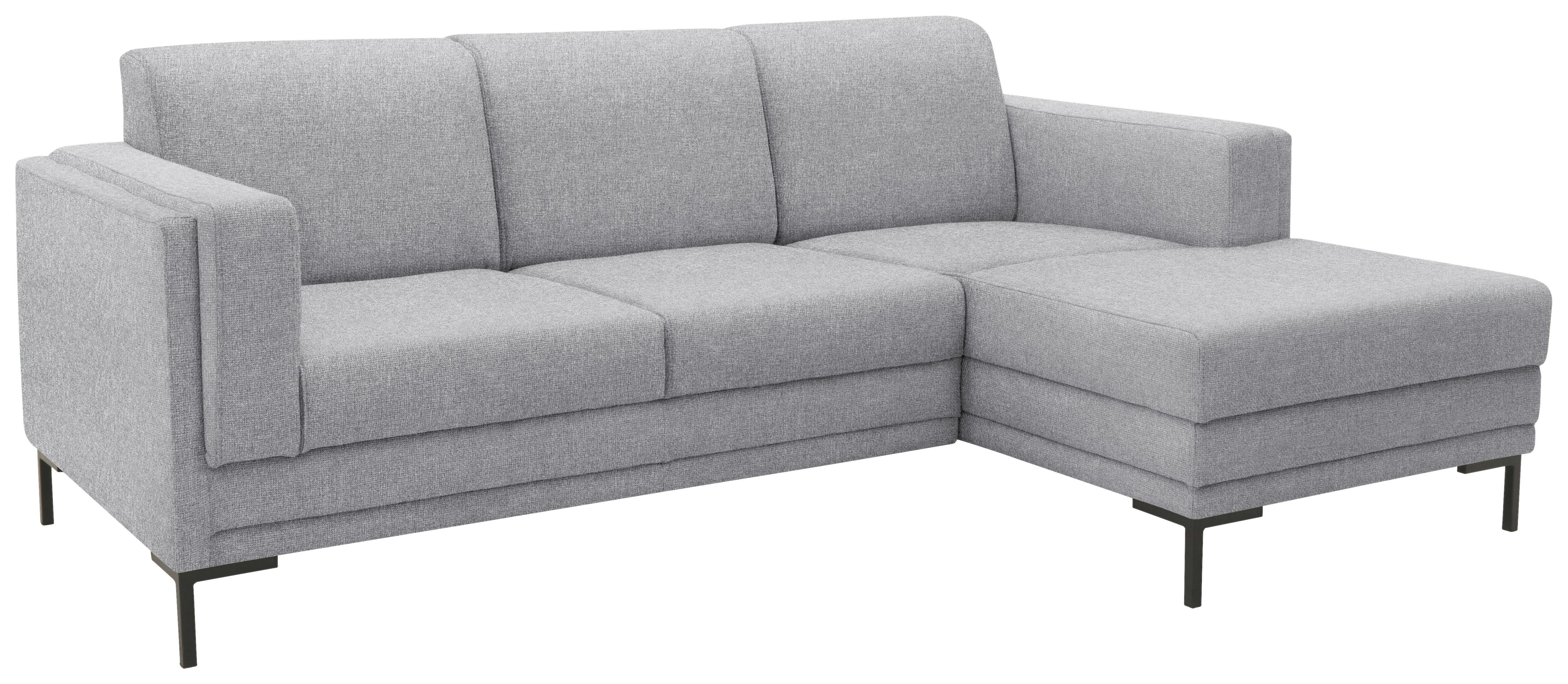 Ecksofa Looks Vii - Silberfarben/Schwarz, Design, Textil (214/146cm) - LOOKS by W.Joop