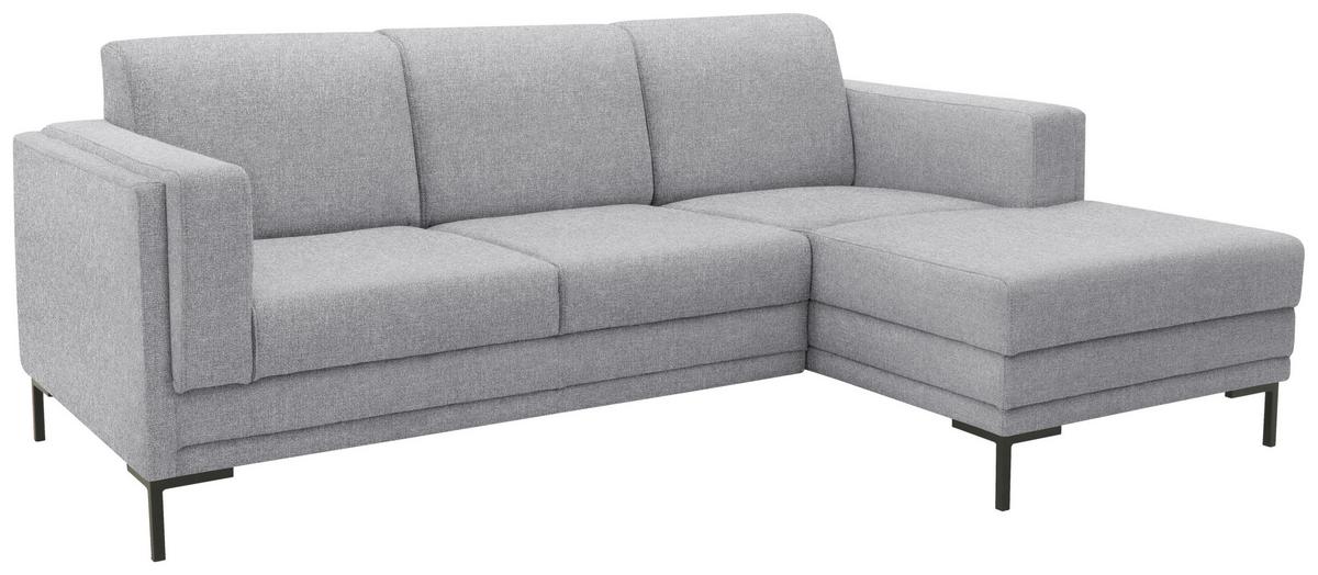 Ecksofa Looks Vii - Silberfarben/Schwarz, Design, Textil (214/146cm) - LOOKS by W.Joop