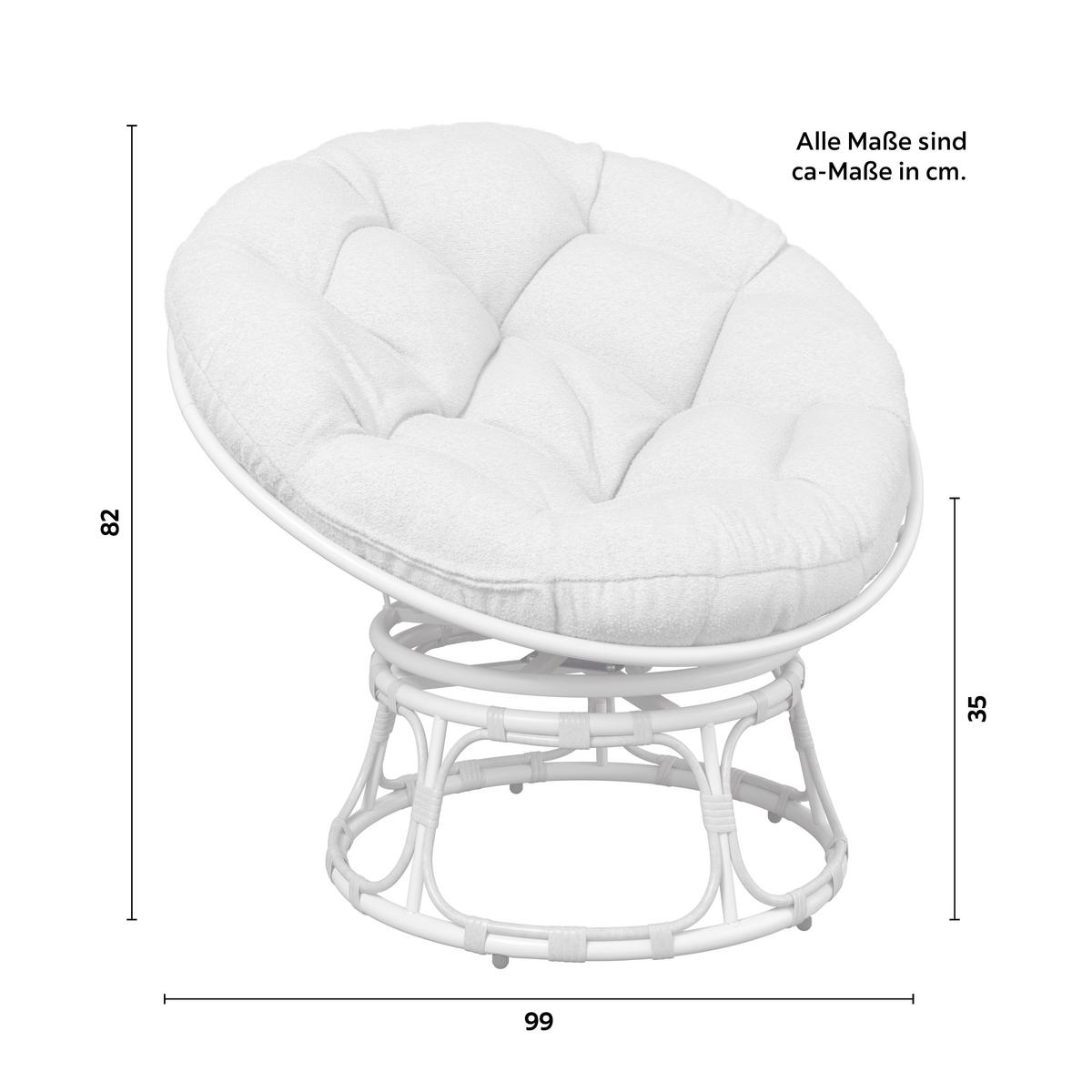 ZÁHRADNÉ RELAXAČNÉ KRESLO HERMI - béžová, Basics, kov/textil (99/82/99cm)