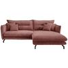 Ecksofa Lava Koralle S: 255/180 cm - Koralle/Schwarz, MODERN, Textil (255/180cm) - Livetastic