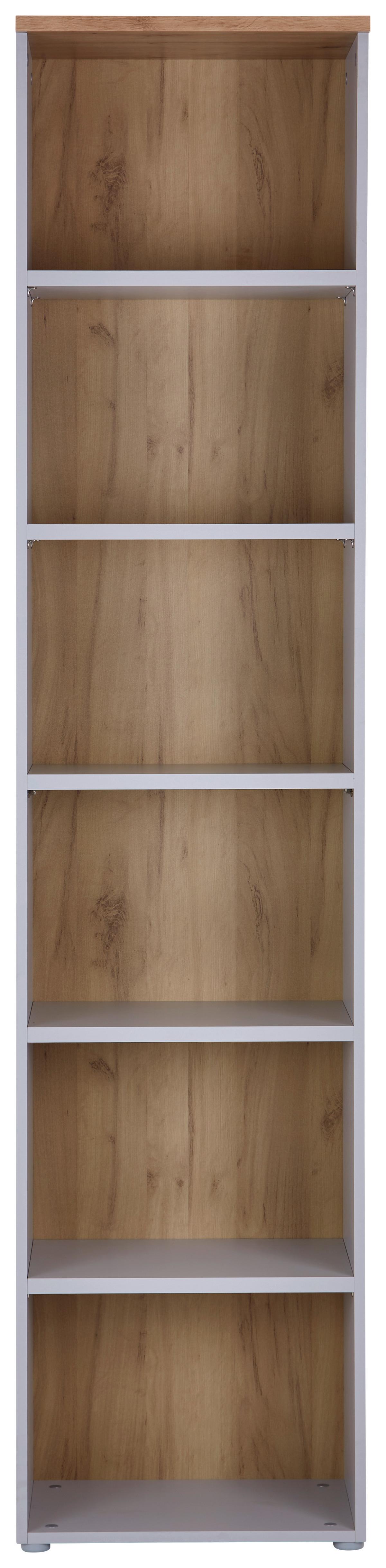 Aktenregal Kontor Grau/Eiche Dekor B: 50 cm - Eichefarben/Grau, MODERN, Holzwerkstoff (50/220/38cm)