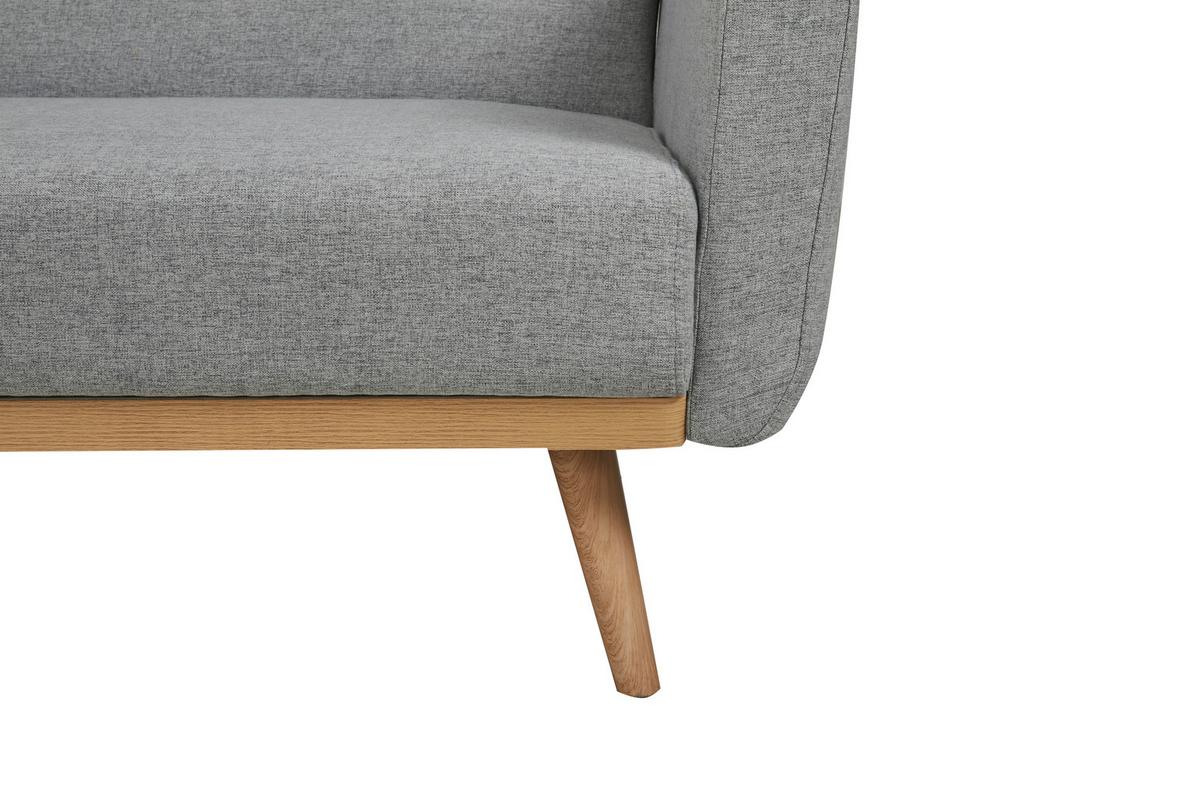 Schlafsofa Hellgrau B: 212 Cm - Hellgrau/Naturfarben, MODERN, Textil (212/79/85cm) - Livetastic