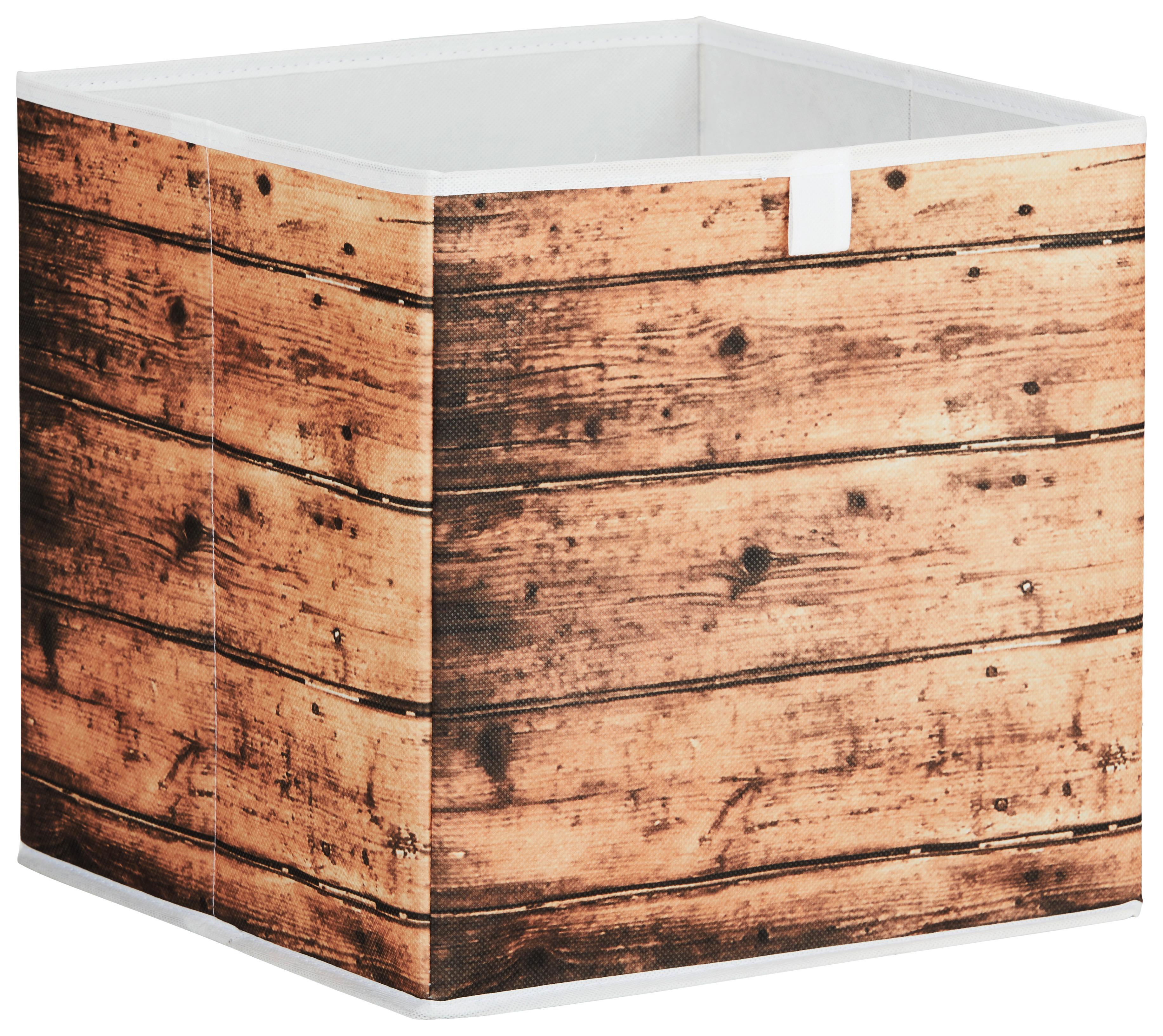 ÚLOŽNÝ BOX POPPI 4 - prírodná farba, kartón/textil (32/32/32cm) - Mömax