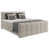 BOXSPRINGBETT inkl. Bettkasten 160x200 - Creme/Schwarz, Trend, Holz/Holzwerkstoff (160/200cm) - Sembella