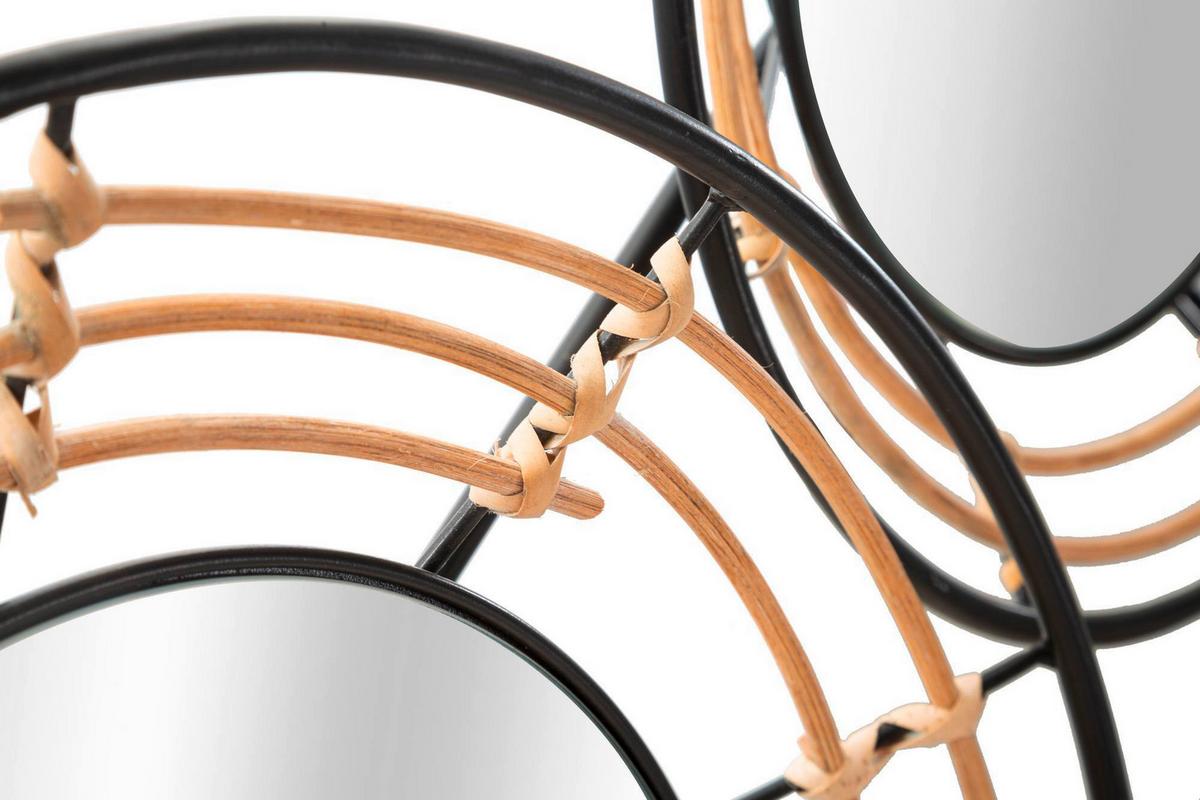 Wanddeko Mirrors Goldfarben, Schwarz B: 111 Cm - Goldfarben/Schwarz, Basics, Glas/Metall (111/59/9.5cm)