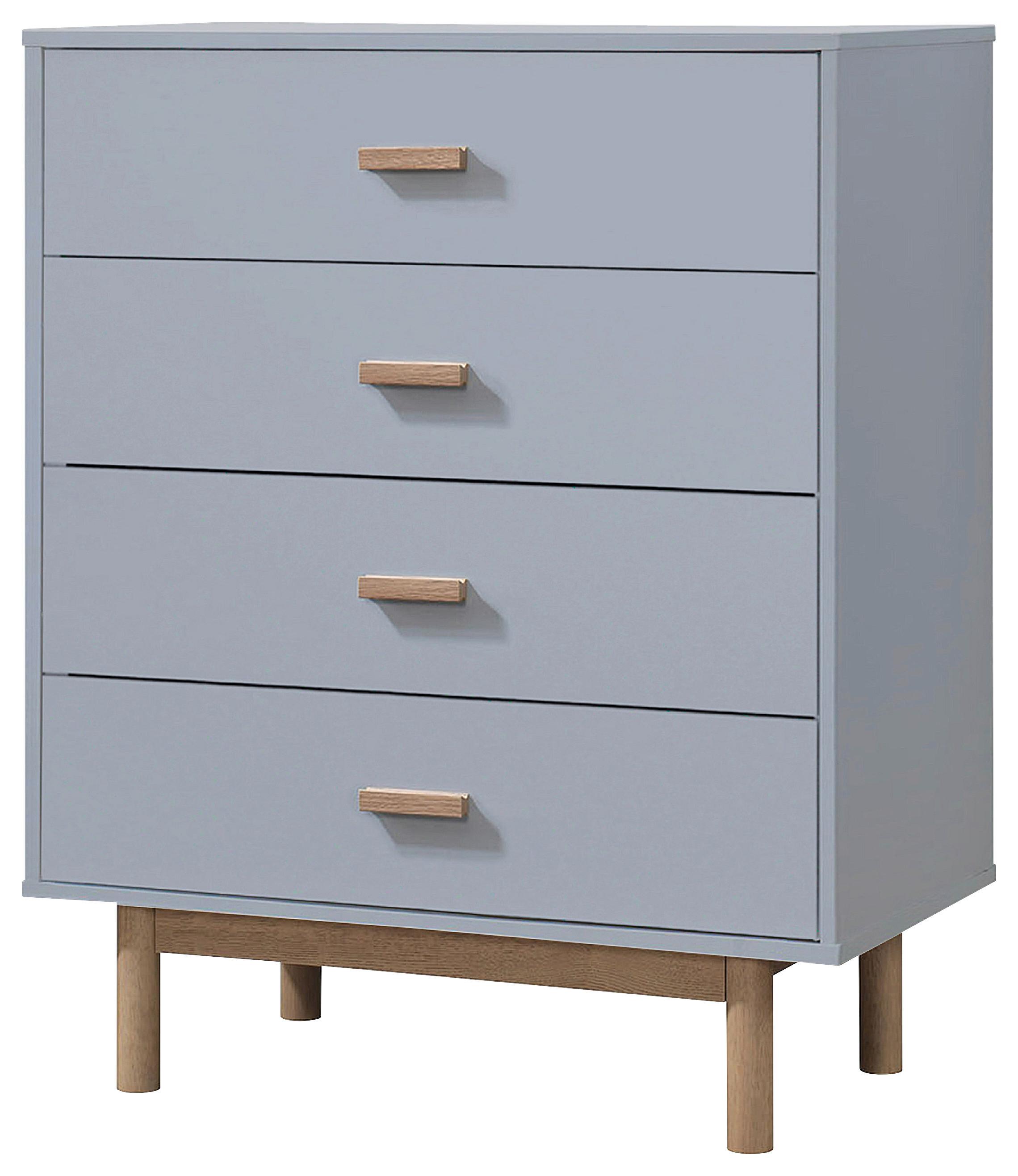 Kommode Melanie Grau/Eichefarben 80 cm - Eichefarben/Grau, Design, Holzwerkstoff (80/100/44cm) - MID.YOU