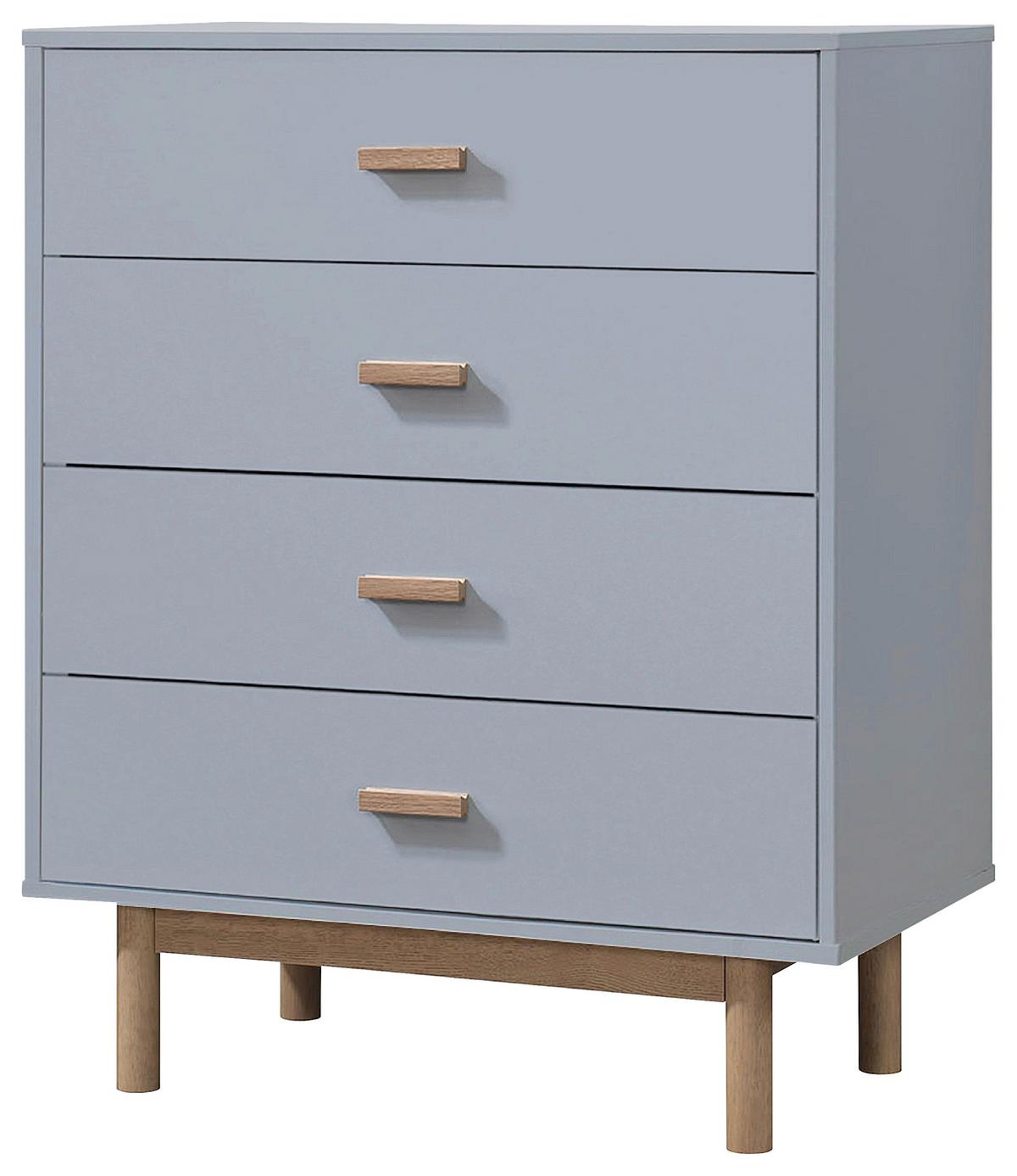 Kommode Melanie Grau/Eichefarben 80 cm - Eichefarben/Grau, Design, Holzwerkstoff (80/100/44cm) - MID.YOU