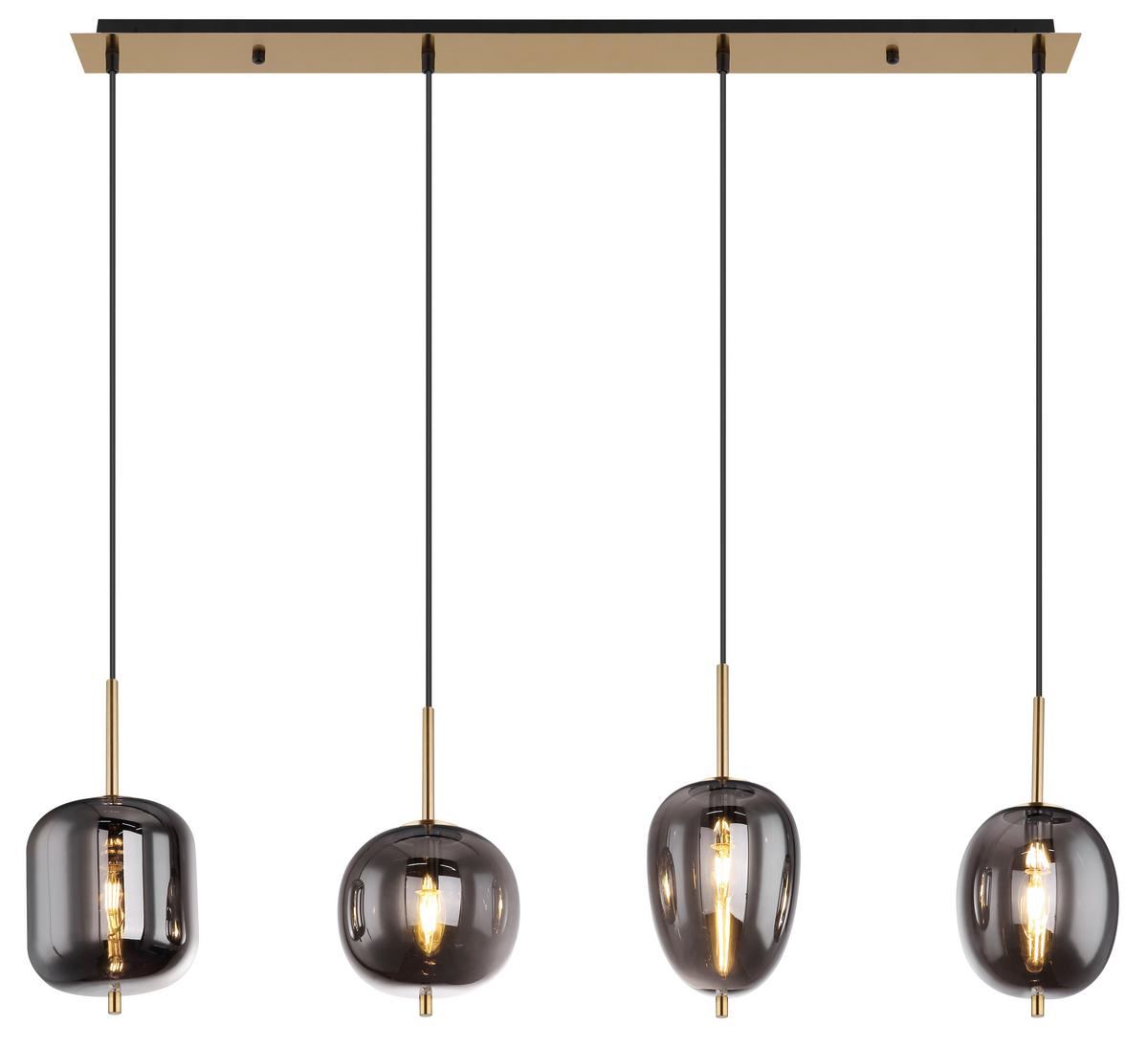 Függőlámpa 15345-4mm - sárgaréz, Design, Üveg/fém (110/18,5/120cm) - Globo