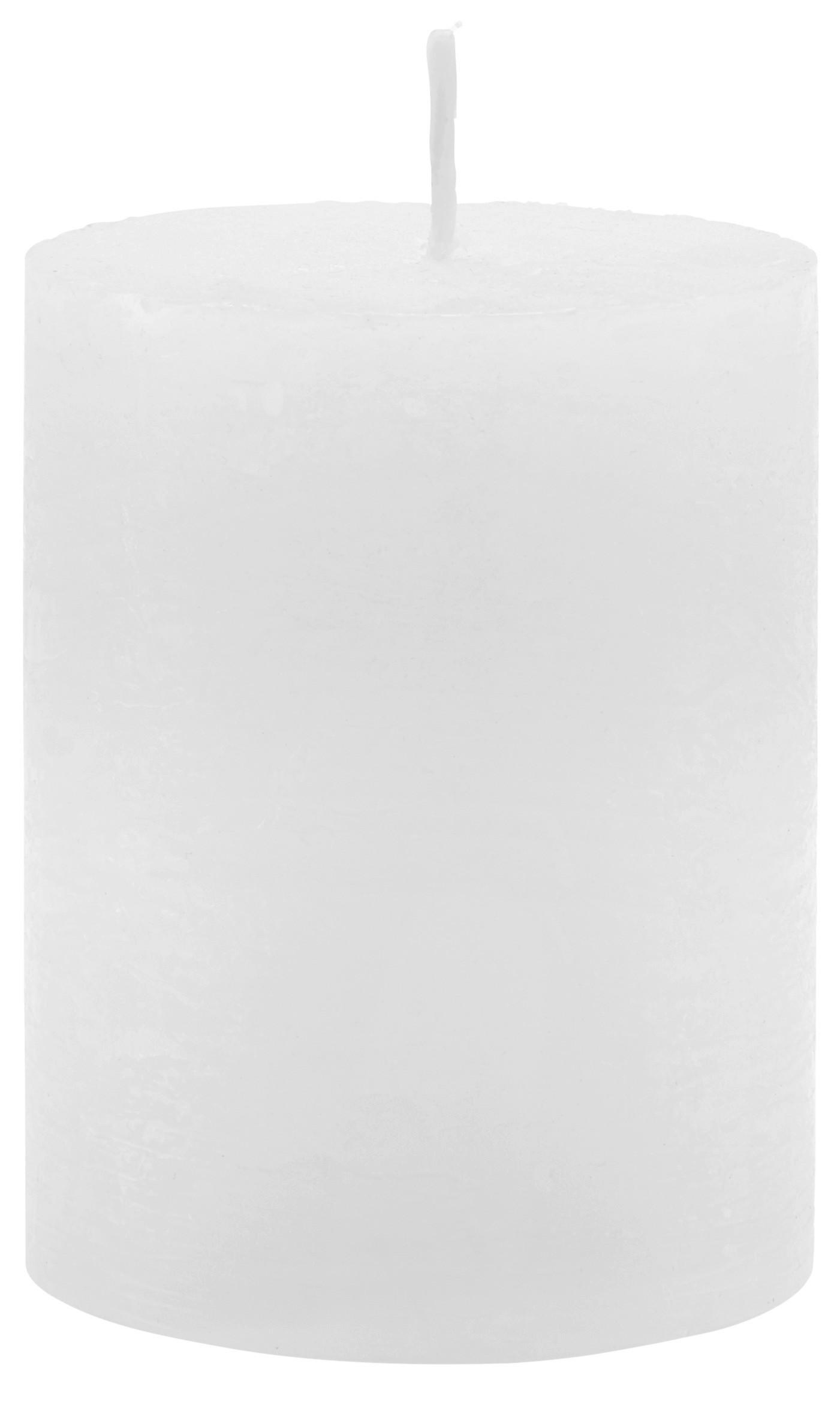 Válcová Svíčka Lia - bílá, Moderní (6,8/9cm) - Premium Living