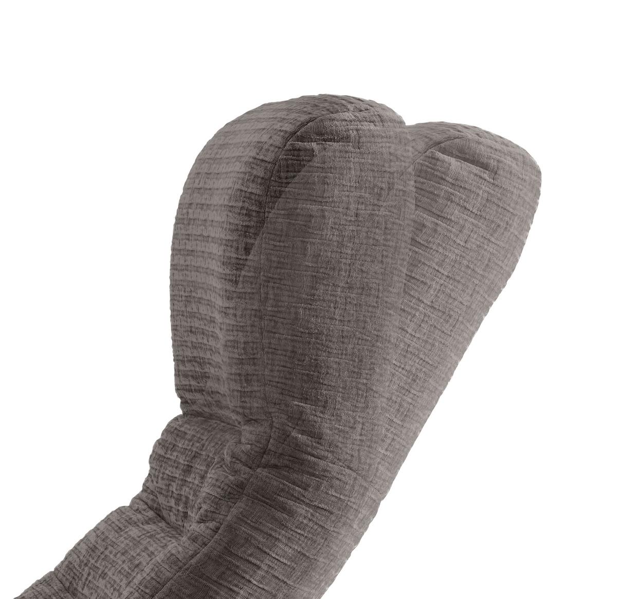 Relaxsessel Latina Graubraun 360 Grad Drehbar, B: 72 Cm - Graubraun/Schwarz, MODERN, Textil (72/118/85-165cm) - Livetastic