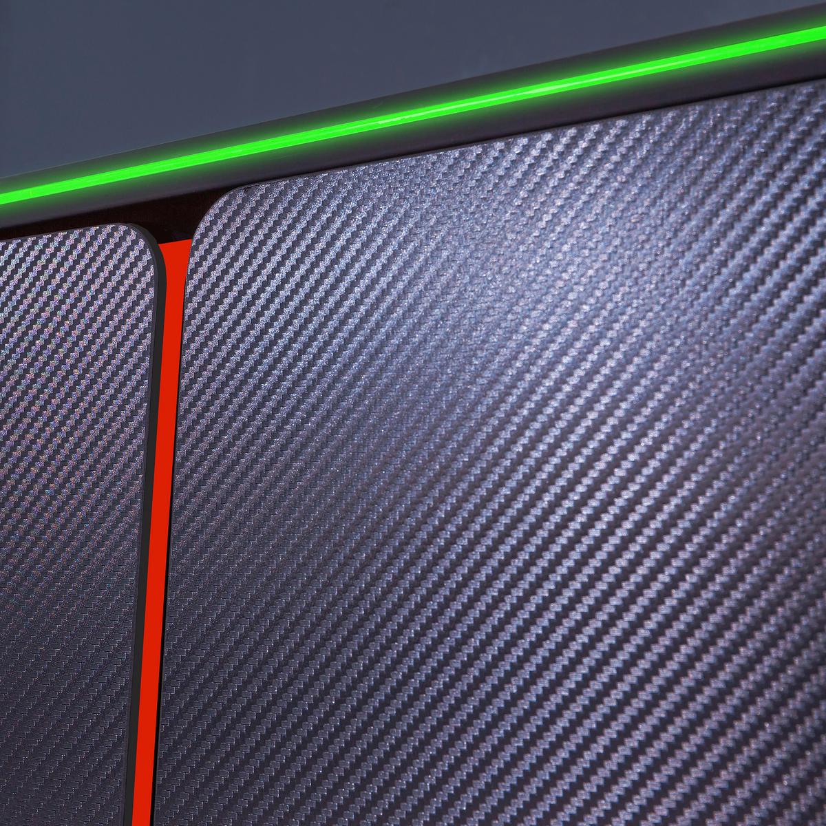 Kleiderschrank Carbon-Tek - Rot/Schwarz, MODERN, Holzwerkstoff (79/181/51,5cm) - X Rocker