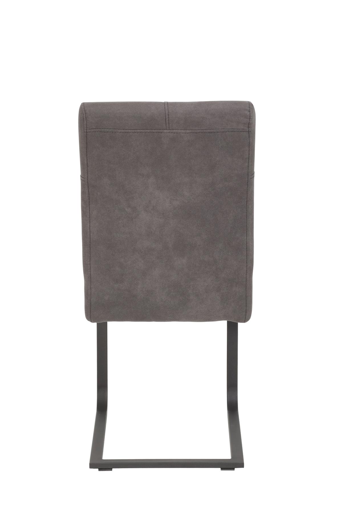 Tischgruppe Luise I G - Alteiche/Anthrazit, MODERN, Holzwerkstoff/Textil (120 - 160/76/80cm) - MID.YOU