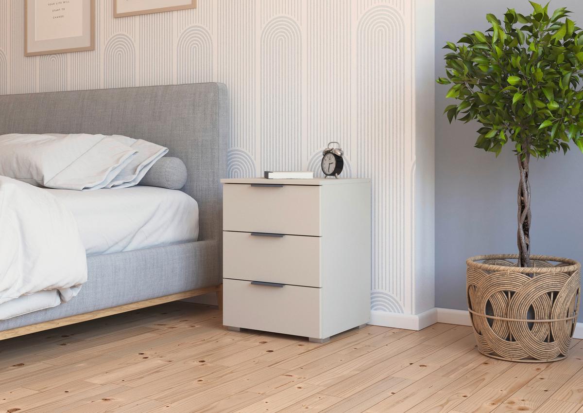 Nachtkästchen Alabama, Champagner B: 40 Cm - Champagner/Alufarben, MODERN, Holzwerkstoff (40/61/42cm) - Rauch Möbel