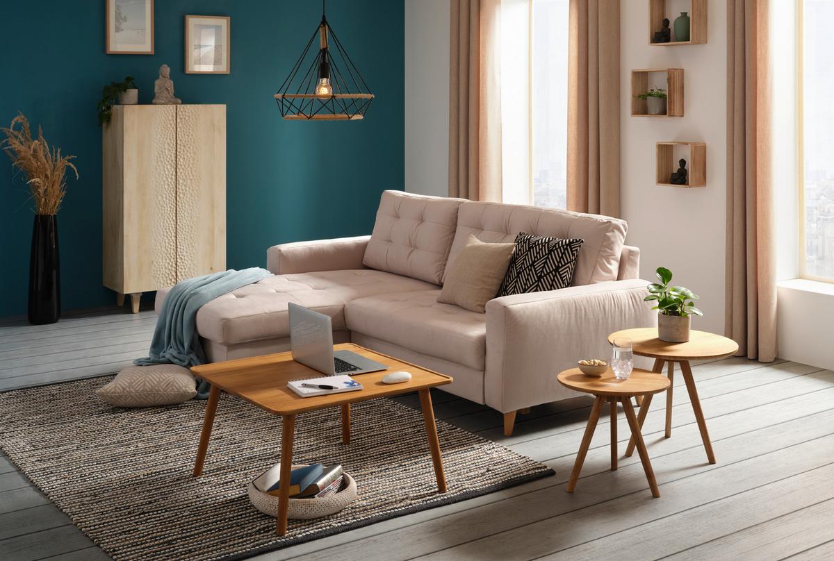 ODKLÁDACÍ STOLEK SIEGEN - přírodní barvy, Konvenční, dřevo (50/45cm) - Zandiara