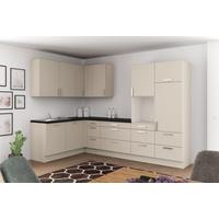 Eckküche Ip1200 ohne Geräte 185x320 cm Kieselgrau - Dunkelgrau/Grau, Basics (185/320cm)