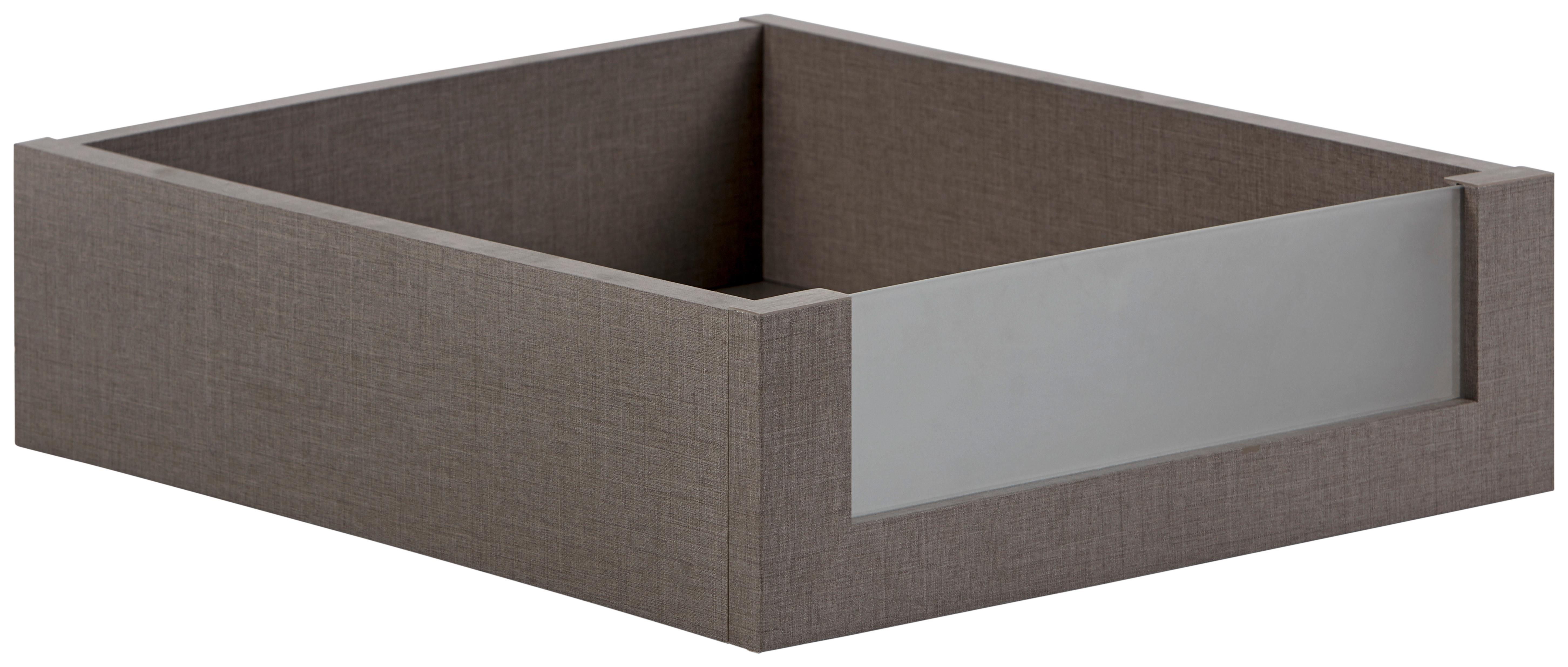 ZÁSUVKA UNIT - bahenná hnedá, Modern, kompozitné drevo/sklo (42,4/12/45cm) - Ondega