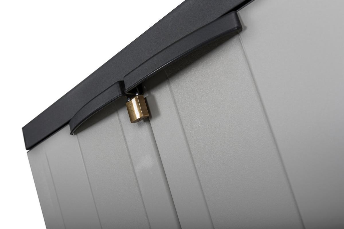 Werkzeugschrank Bio Midi Klein 65x85x37 cm versperrbar - Hellgrau/Schwarz, Basics, Kunststoff (65/85/37cm)