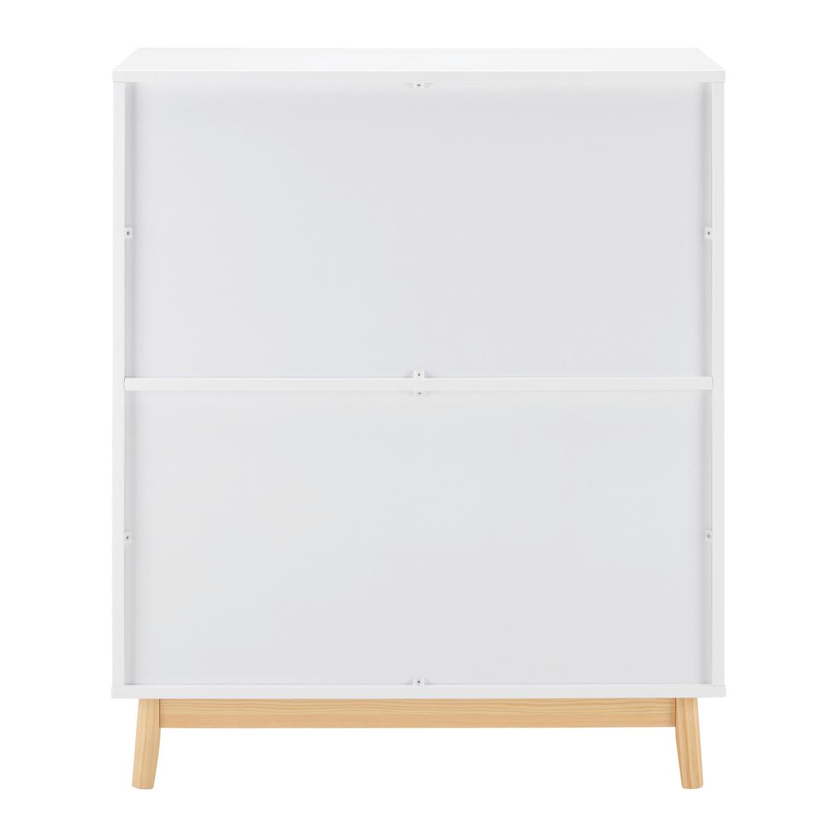 Komoda NICOLE - bílá/barvy borovice, Moderní, dřevo (80/94,5/38cm) - Modern Living