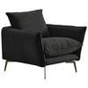 Sessel Skye Schwarz B: 96 Cm - Schwarz, Design, Textil (96/84/100cm) - Livetastic